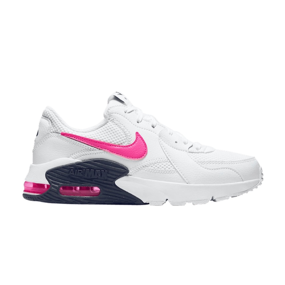 Nike White Pink and Navy Air Max Style Sneakers